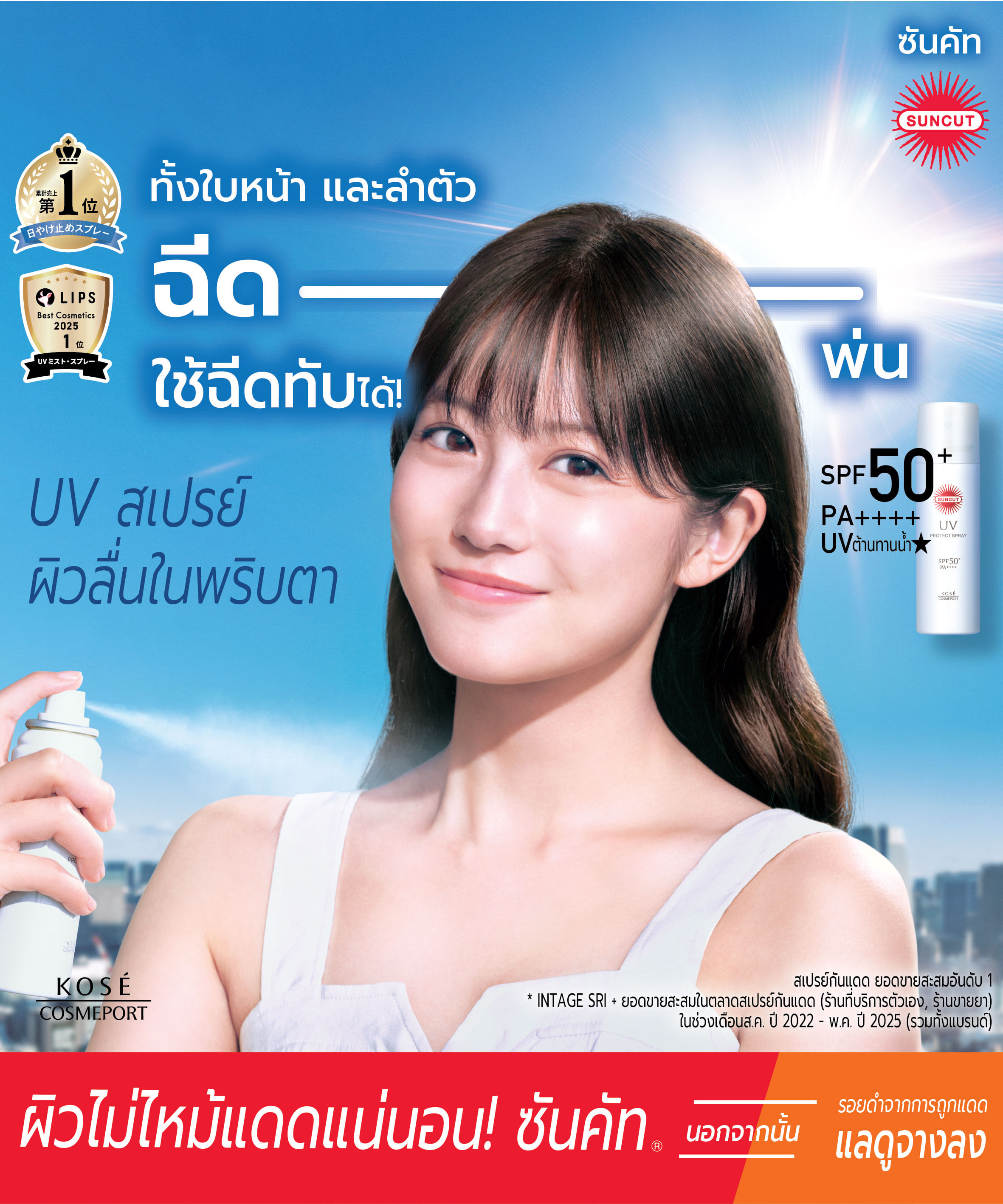 ครีมกันแดด SUNCUT ยูวี เพอร์เฟค สเปรย์ SPF50+ PA++++ 60 กรัม_2